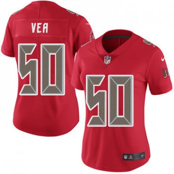 Nike Buccaneers #50 Vita Vea Red Women's Stitched NFL Limited Rush Jersey