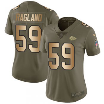 Nike Chiefs #59 Reggie Ragland Olive Gold Women's Stitched NFL Limited 2017 Salute to Service Jersey