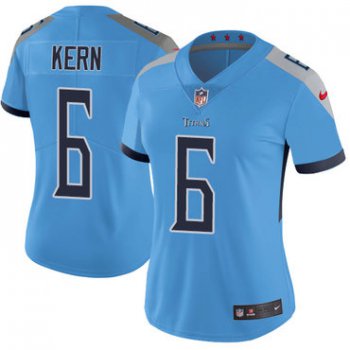 Nike Titans #6 Brett Kern Light Blue Team Color Women's Stitched NFL Vapor Untouchable Limited Jersey