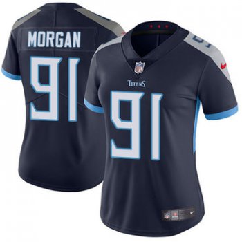 Nike Titans #91 Derrick Morgan Navy Blue Alternate Women's Stitched NFL Vapor Untouchable Limited Jersey