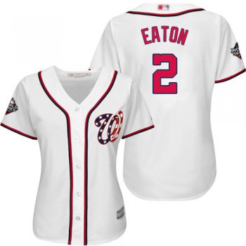 Nationals #2 Adam Eaton White Home 2019 World Series Bound Women's Stitched Baseball Jersey
