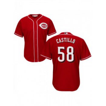 Women's Cincinnati Reds #58 Luis Castillo Authentic Red Alternate Cool Base Jersey