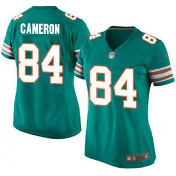 Women's Miami Dolphins #84 Jordan Cameron Aqua Green Alternate 2015 NFL Nike Game Jersey
