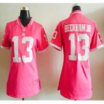 Women's New York Giants #13 Odell Beckham Jr 2015 Pink Bubble Gum Jersey