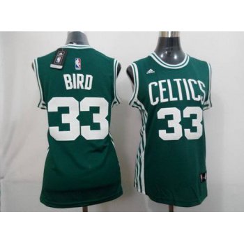 Boston Celtics #33 Larry Bird 2014 New Green Women's jersey