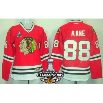 Chicago Blackhawks #88 Patrick Kane Red Womens Jersey W/2015 Stanley Cup Champion Patch
