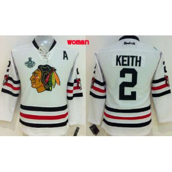 Women's Chicago Blackhawks #2 Duncan Keith 2015 Stanley Cup 2015 Winter Classic White Jersey