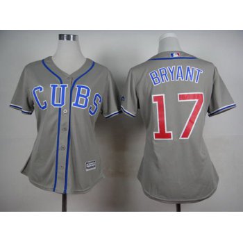 Women's Chicago Cubs #17 Kris Bryant 2014 Gray Jersey