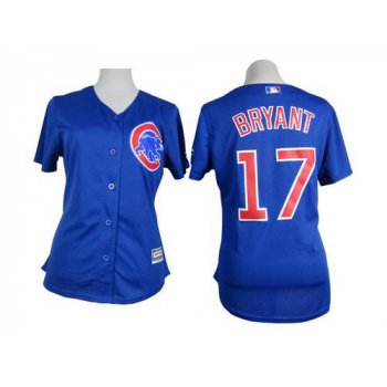 Women's Chicago Cubs #17 Kris Bryant Blue Jersey