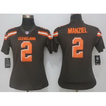 Women's Cleveland Browns #2 Johnny Manziel 2015 Nike Brown Limited Jersey