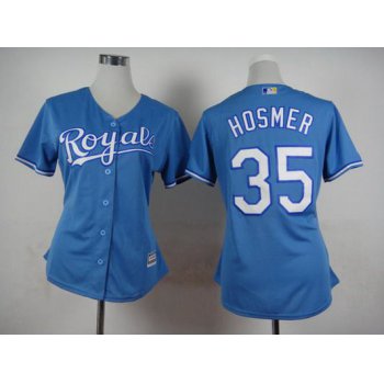 Women's Kansas City Royals #35 Eric Hosmer Light Blue Jersey