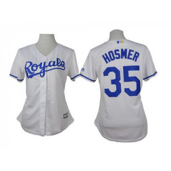 Women's Kansas City Royals #35 Eric Hosmer White Jersey