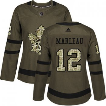 Adidas Toronto Maple Leafs #12 Patrick Marleau Green Salute to Service Women's Stitched NHL Jersey