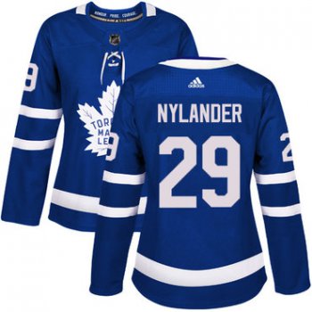 Adidas Toronto Maple Leafs #29 William Nylander Blue Home Authentic Women's Stitched NHL Jersey