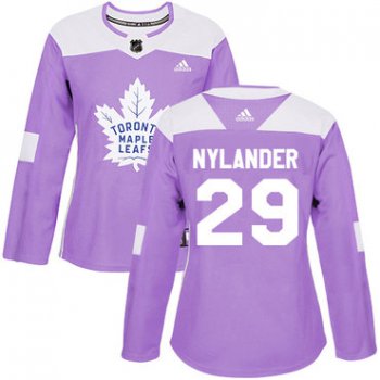 Adidas Toronto Maple Leafs #29 William Nylander Purple Authentic Fights Cancer Women's Stitched NHL Jersey