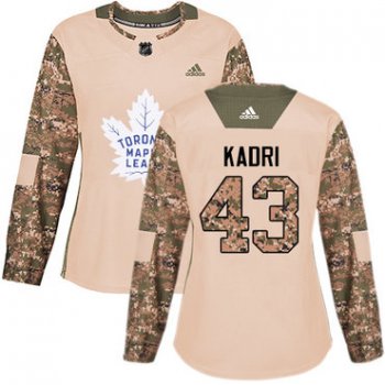 Adidas Toronto Maple Leafs #43 Nazem Kadri Camo Authentic 2017 Veterans Day Women's Stitched NHL Jersey
