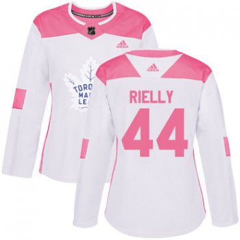 Adidas Toronto Maple Leafs #44 Morgan Rielly White Pink Authentic Fashion Women's Stitched NHL Jersey