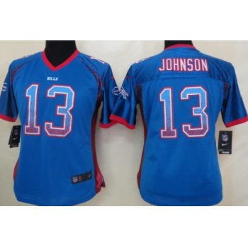 Nike Buffalo Bills #13 Steve Johnson Drift Fashion Blue Womens Jersey