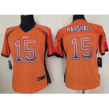 Nike Chicago Bears #15 Brandon Marshall Drift Fashion Orange Womens Jersey