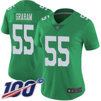 Nike Eagles #55 Brandon Graham Green Women's Stitched NFL Limited Rush 100th Season Jersey