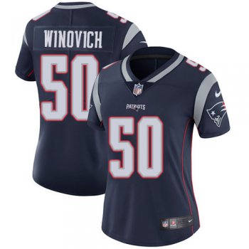 Nike Patriots #50 Chase Winovich Navy Blue Team Color Women's Stitched NFL Vapor Untouchable Limited Jersey