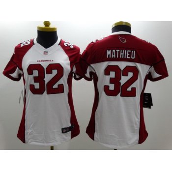 Nike Arizona Cardinals #32 Tyrann Mathieu White Limited Womens Jersey