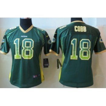Nike Green Bay Packers #18 Randall Cobb Drift Fashion Green Womens Jersey