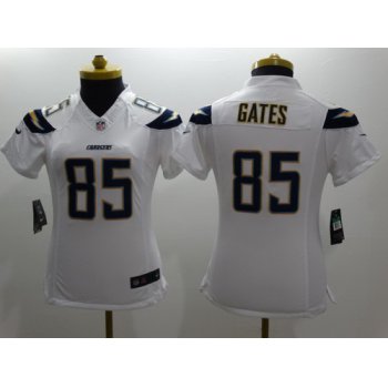 Nike San Diego Chargers #85 Antonio Gates 2013 White Limited Womens Jersey