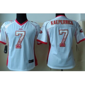 Nike San Francisco 49ers #7 Colin Kaepernick Drift Fashion White Womens Jersey