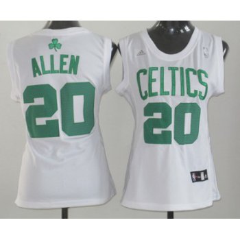 Boston Celtics #20 Ray Allen White Womens Jersey