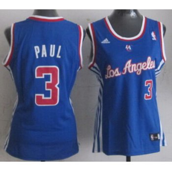 Los Angeles Clippers #3 Chris Paul Blue Womens Jersey