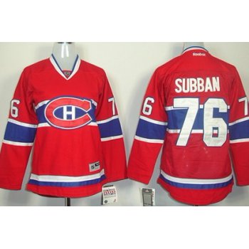 Montreal Canadiens #76 P.K. Subban Red Womens Jersey