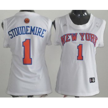 New York Knicks #1 Amare Stoudemire White Womens Jersey