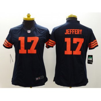 Nike Chicago Bears #17 Alshon Jeffery Blue With Orange Limited Womens Jersey