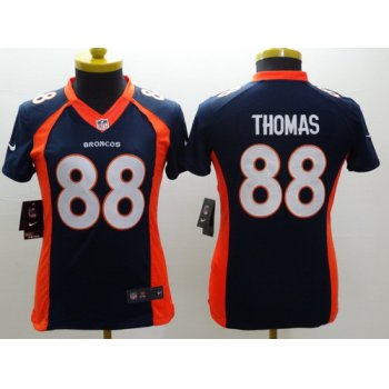 Nike Denver Broncos #88 Demaryius Thomas 2013 Blue Limited Womens Jersey