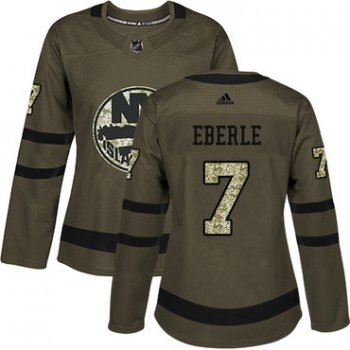 Adidas New York Islanders #7 Jordan Eberle Green Salute to Service Women's Stitched NHL Jersey