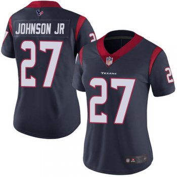 Nike Texans #27 Duke Johnson Jr Navy Blue Team Color Women's Stitched NFL Vapor Untouchable Limited Jersey