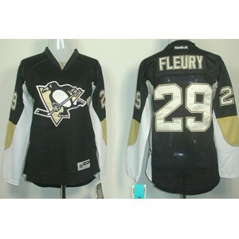 Pittsburgh Penguins #29 Marc-Andre Fleury Black Womens Jersey