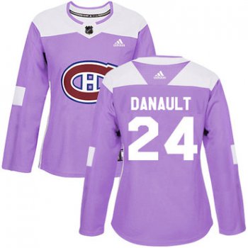 Adidas Montreal Canadiens #24 Phillip Danault Purple Authentic Fights Cancer Women's Stitched NHL Jersey