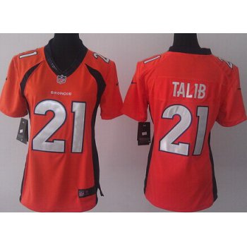 Nike Denver Broncos #21 Aqib Talib 2013 Orange Limited Womens Jersey
