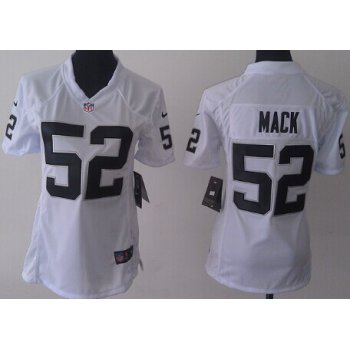 Nike Oakland Raiders #52 Khalil Mack White Game Womens Jersey