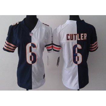 Nike Chicago Bears #6 Jay Cutler Blue/White Two Tone Womens Jersey