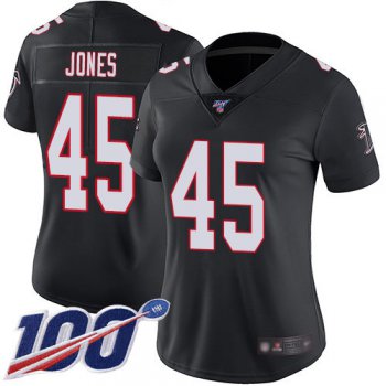 Nike Falcons #45 Deion Jones Black Alternate Women's Stitched NFL 100th Season Vapor Limited Jersey