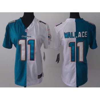 Nike Miami Dolphins #11 Mike Wallace 2013 Green/White Two Tone Womens Jersey