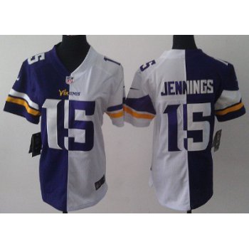 Nike Minnesota Vikings #15 Greg Jennings 2013 Purple/White Two Tone Womens Jersey