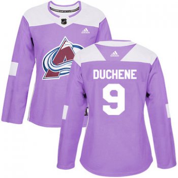 Adidas Colorado Avalanche #9 Matt Duchene Purple Authentic Fights Cancer Women's Stitched NHL Jersey
