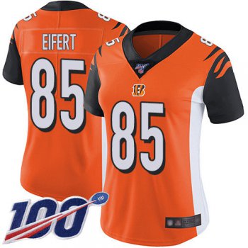 Nike Bengals #85 Tyler Eifert Orange Alternate Women's Stitched NFL 100th Season Vapor Limited Jersey