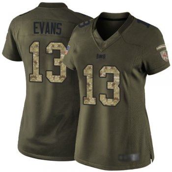 Buccaneers #13 Mike Evans Green Women's Stitched Football Limited 2015 Salute to Service Jersey