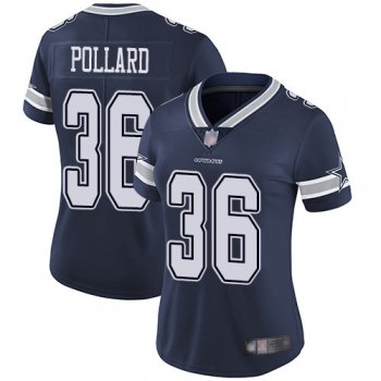 Cowboys #36 Tony Pollard Navy Blue Team Color Women's Stitched Football Vapor Untouchable Limited Jersey