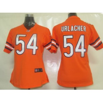 Nike Chicago Bears #54 Brian Urlacher Orange Game Womens Jersey